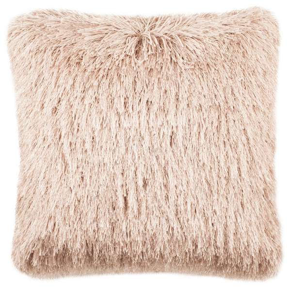 Shag Modish Metallic Pillow, 20" X 20", Metallic Bronze