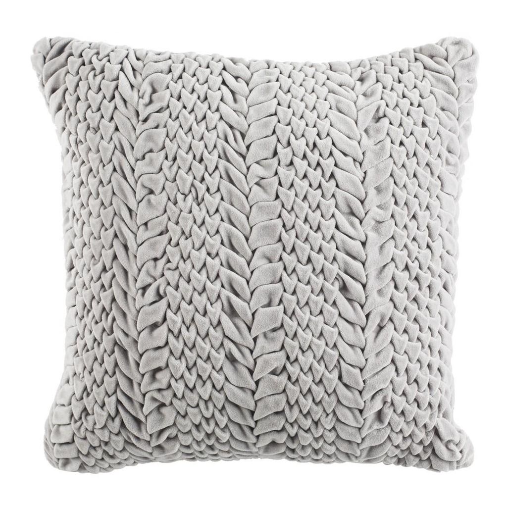 Preview image for Ruched Pleating Pillow, 20" X 20", Light Grey