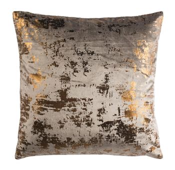 Metallic Pillow 20&quot; X 20&quot; Brown/Copper