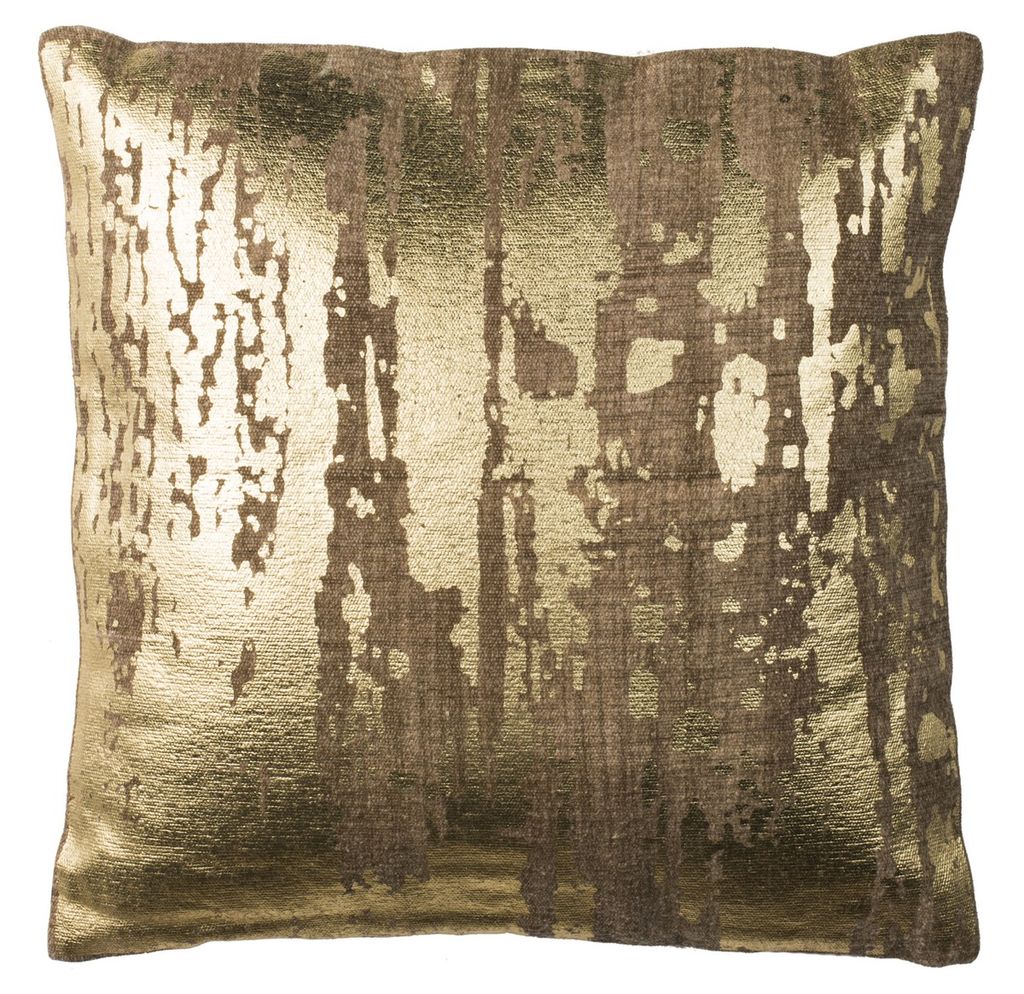 Preview image for Metallic Splatter Pillow, 20" X 20", Golden Caramel