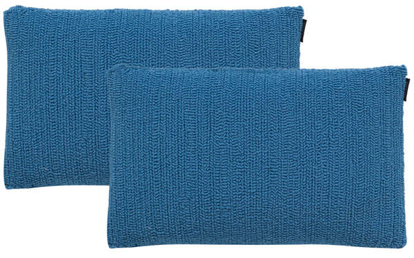 Soleil Solid Pillow, 20" X 12", Lt Marine Blue, Set Of 2