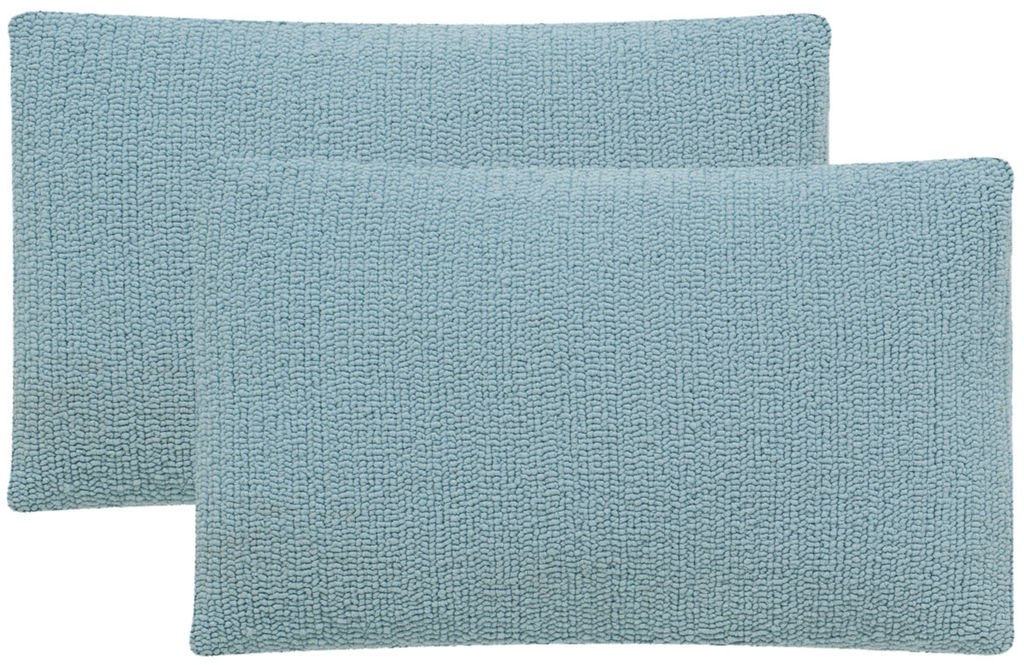 Solid Pillow, 20" X 12", Marine Baby Blue, Set Of 2