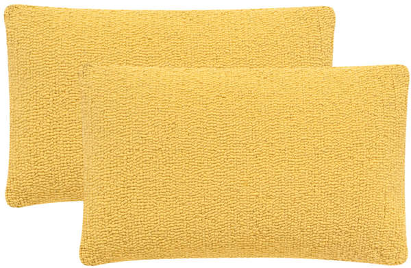 Soleil Solid Pillow, 20" X 12", Sunshine Yellow, Set Of 2