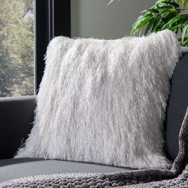Indoor / Outdoor Shag, 20" X 20", Pearl