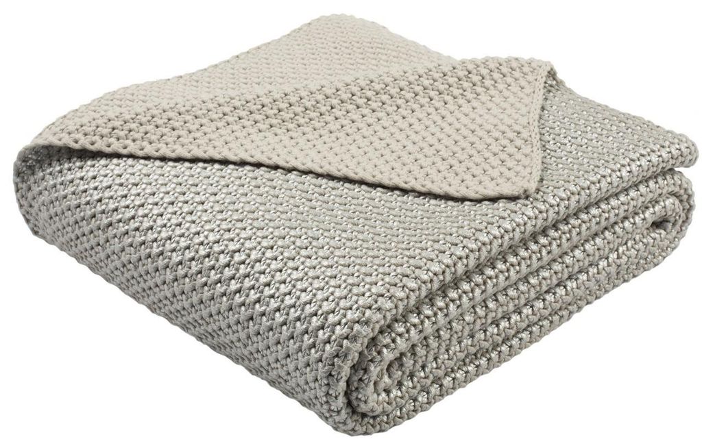 Preview image for Tickled Grey Knit Throw, 60" X 50"