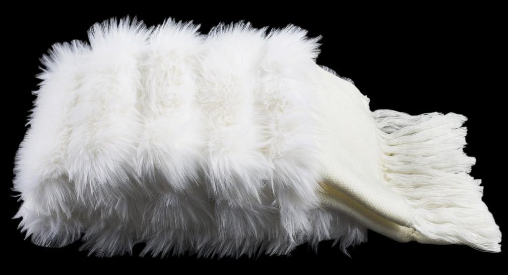 Preview image for Faux Fur Alexi 20 X 80 Throw, Bed Runner, 80" X 20", White