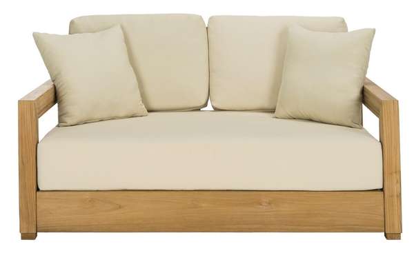 Montford Teak 2-Seat Loveseat, 52.75" X 26.8"