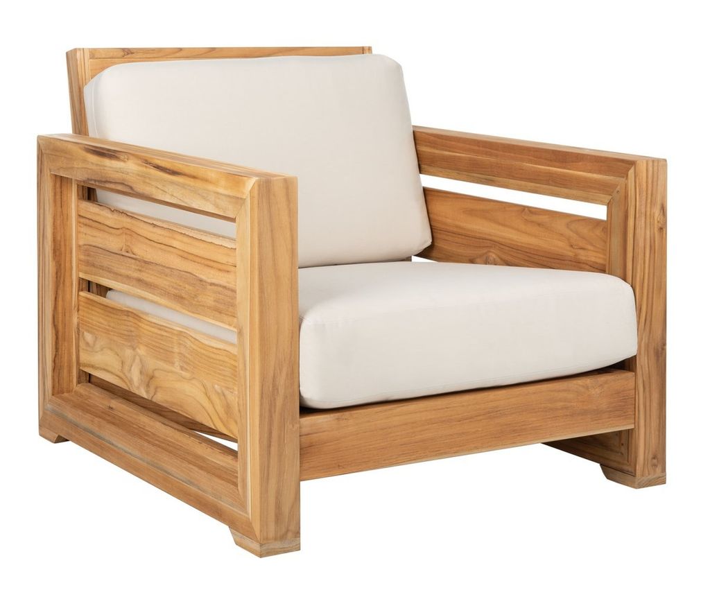 Guadeloupe Outdoor Teak Club Chair, 31.5" X 29.3"