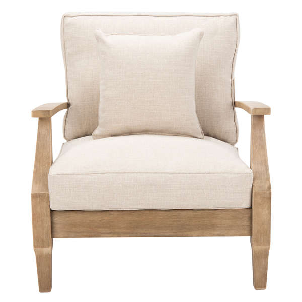 Martinique Wood Patio Armchair, 31.4" X 32.6"