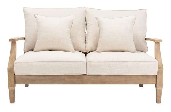 Martinique Wood Patio Loveseat, 57.2" X 32.6"