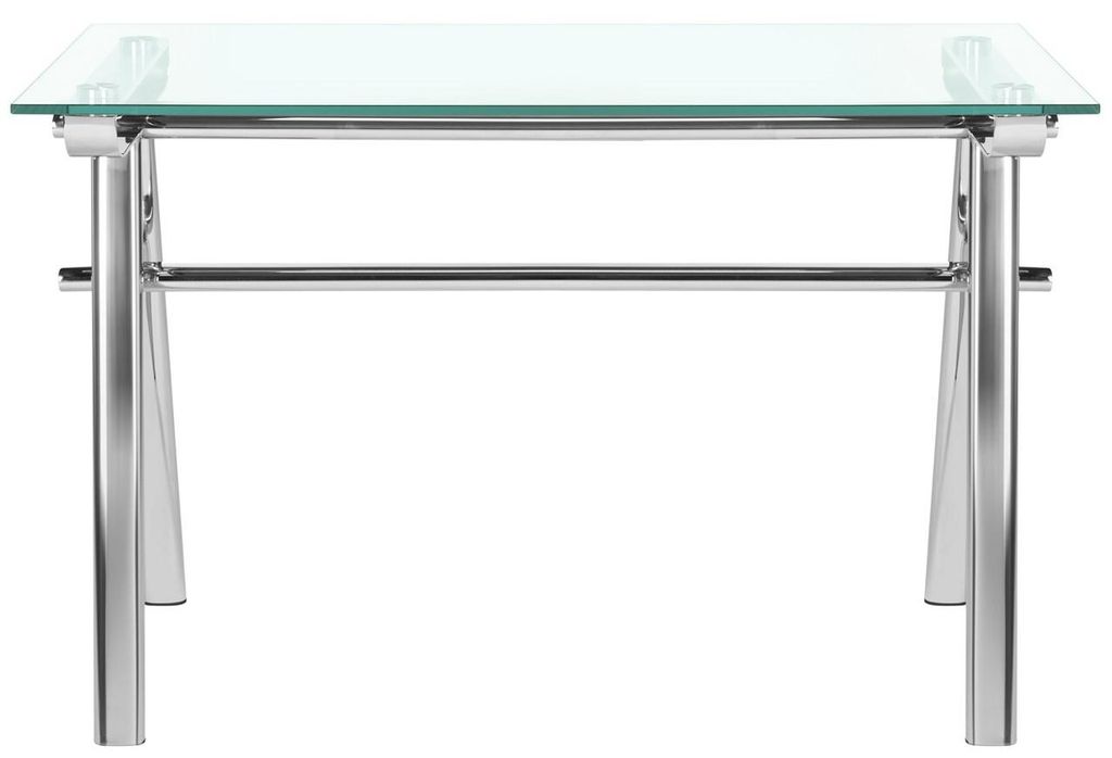 Izzy Glass Top Metal Desk, 47.25" X 30.8"
