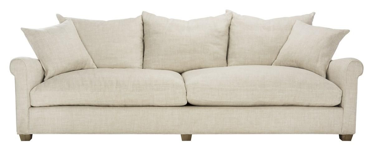 Frasier Natural Linen Sofa, 104&quot; X 34&quot;