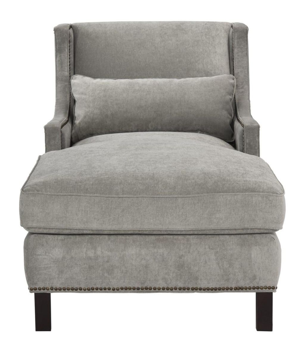 Preview image for Vitali Studded Chaise, 33" X 38", Gray/Java