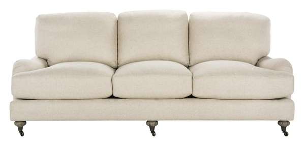 Calvin Natural Linen Sofa, 89" X 35"