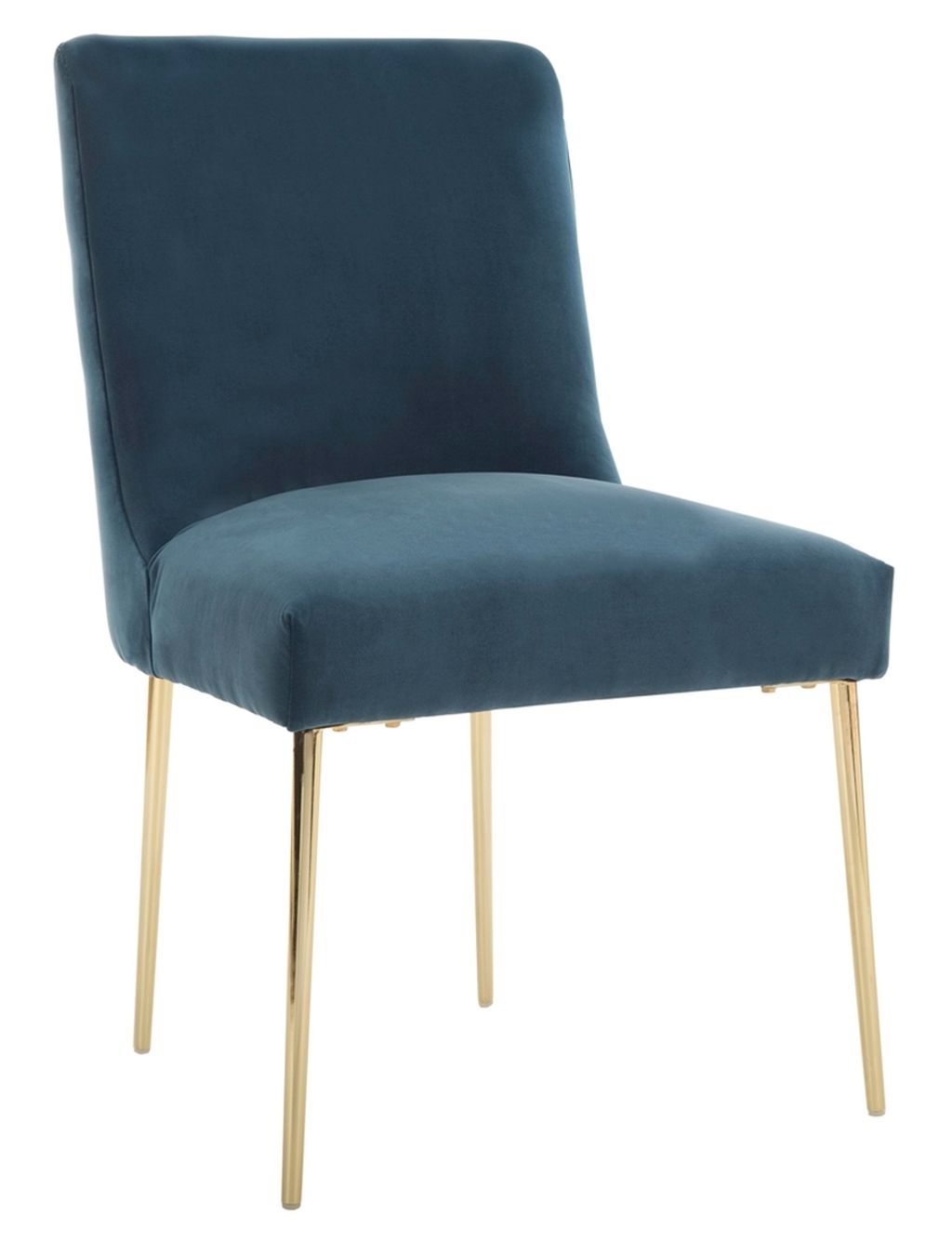 Nolita Velvet Dining Chair, 28" X 35.3", Aegean Blue