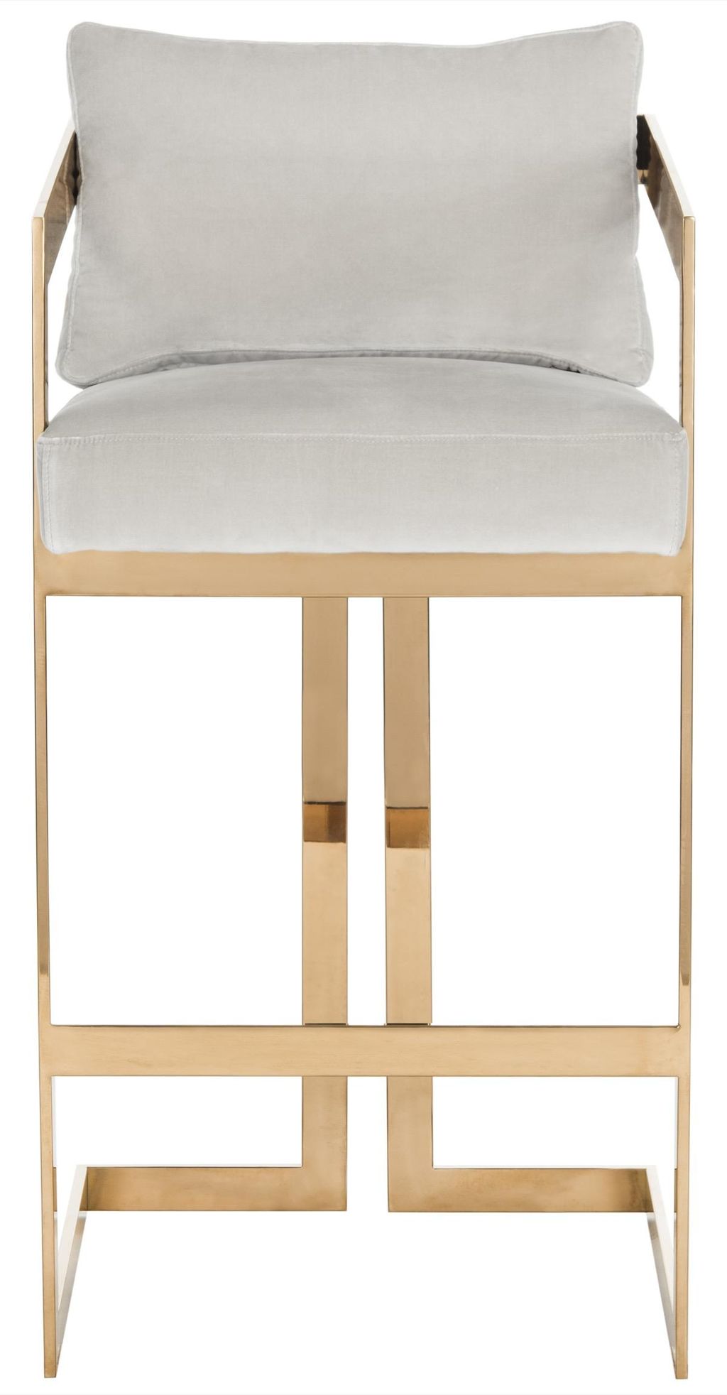 Preview image for Taraji Velvet Bar Stool, 19.69" X 40.9", Giotto Almond
