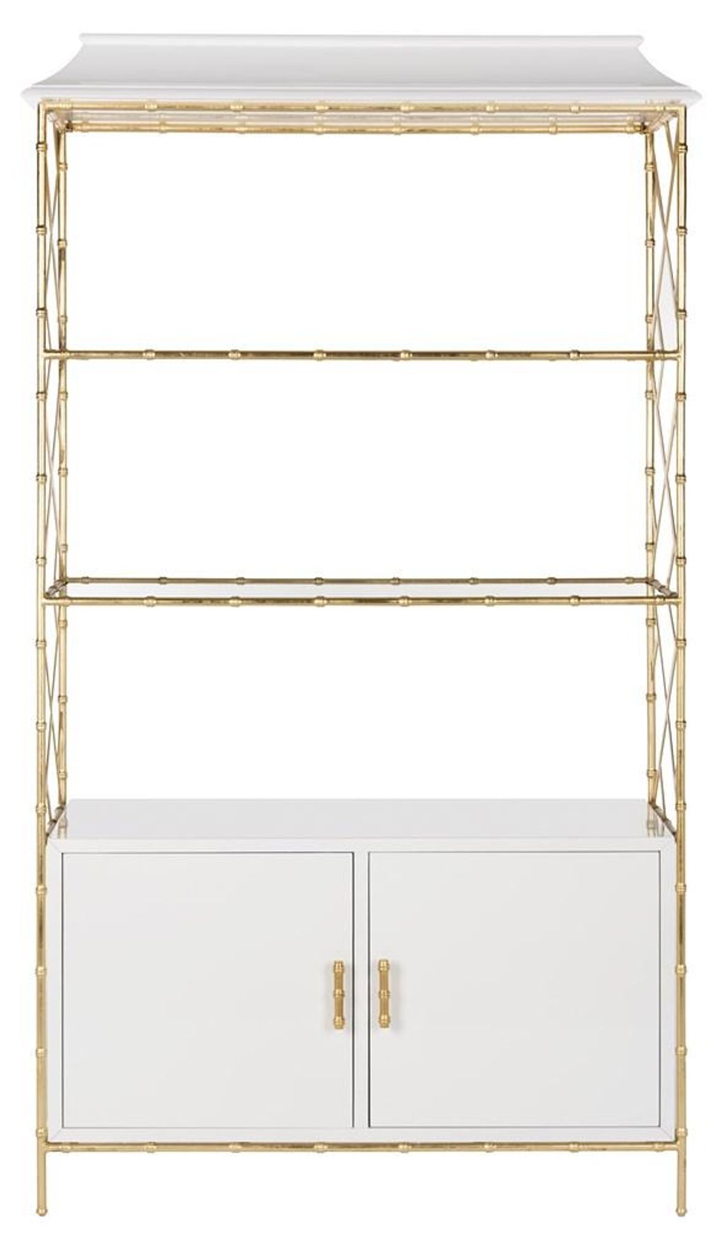 Adelia Lacquer Bookshelf, 47.64" X 85"