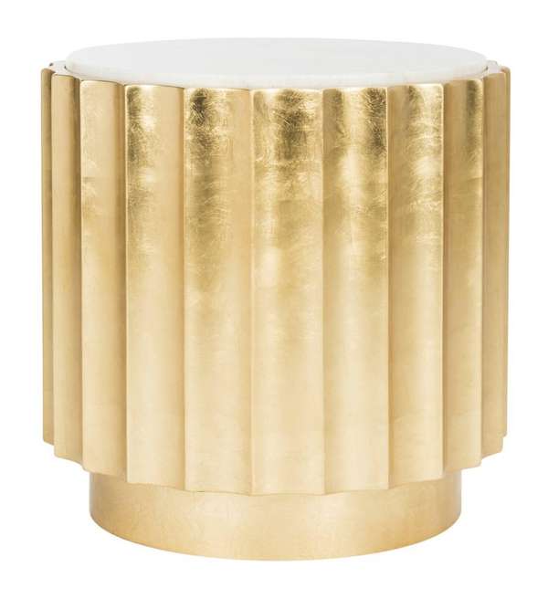 Elodie Gold Side Table, 20" X 20"