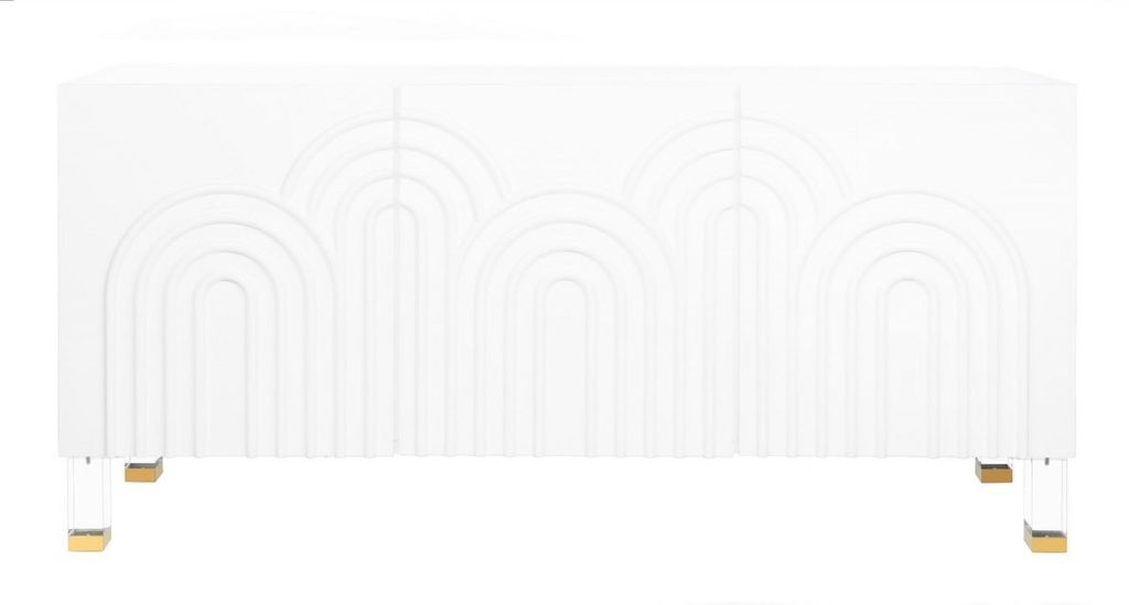 Saturn Wave Acrylic Sideboard, 64" X 30", White