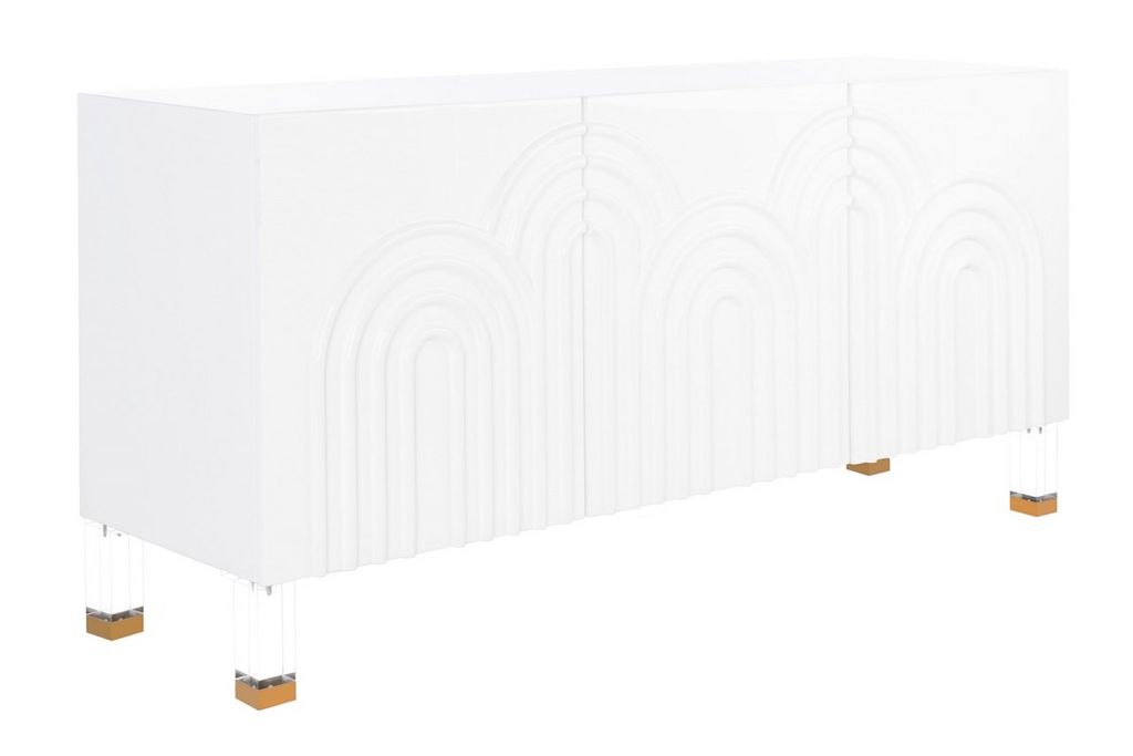 Saturn Wave Acrylic Sideboard, 64" X 30", White
