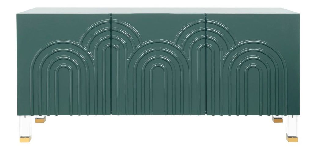 Saturn Wave Acrylic Sideboard, 64" X 30", Moss