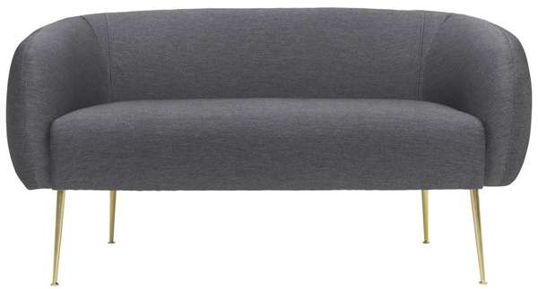 Alena Poly Blend Loveseat, 55.1" X 28.7", Stone
