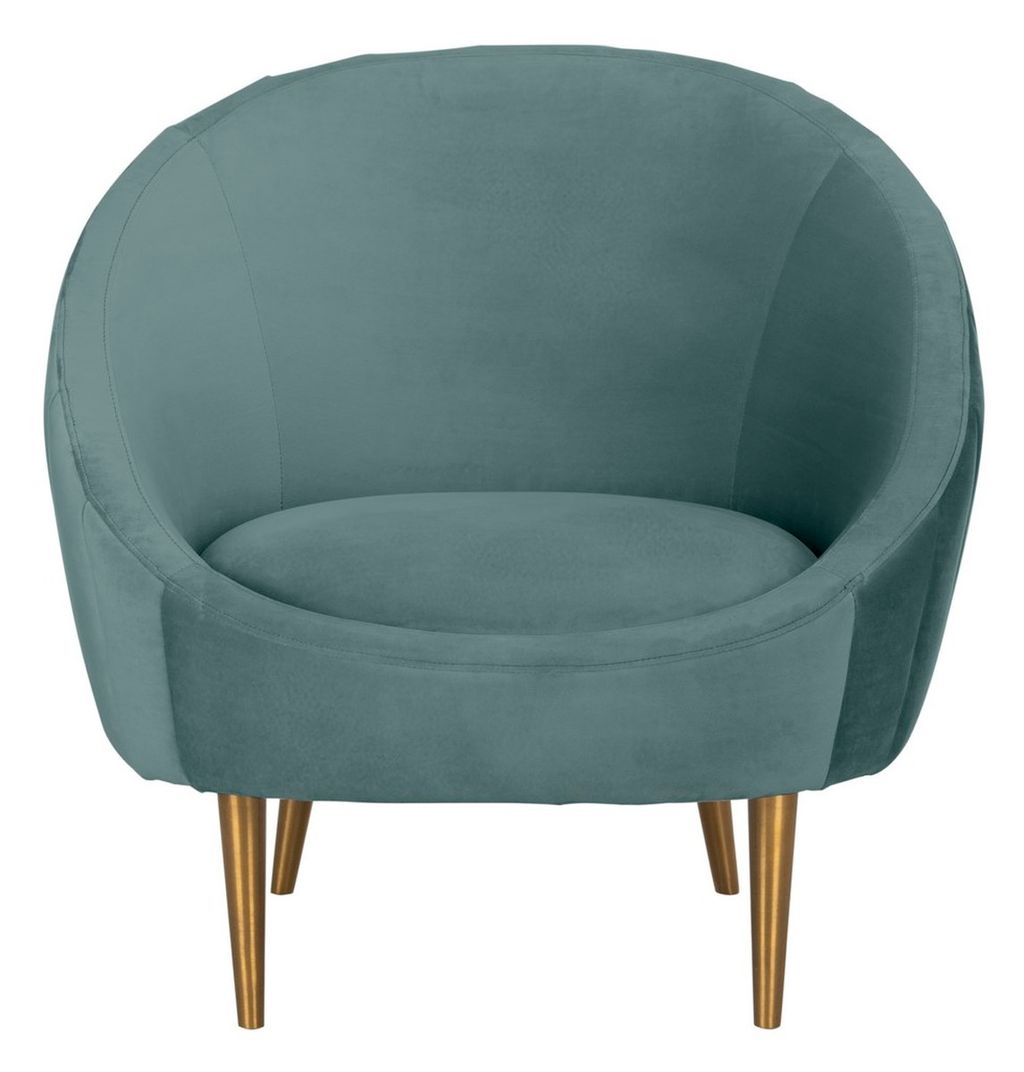 Razia Channel Tufted Tub Chair, 32.09" X 31.5", Sea Foam