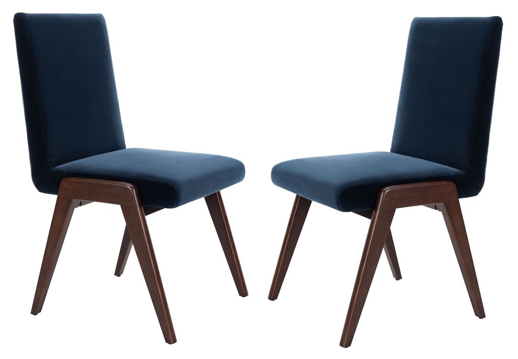 Preview image for Forrest Dining Chair, 20.08" X 37.8", Navy/Dark Walnut, Set Of 2