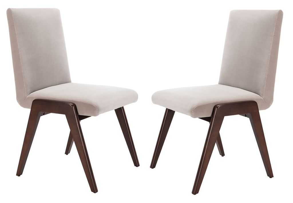 Preview image for Forrest Dining Chair, 20.08" X 37.8", Light Grey/Dark Walnut, Set Of 2