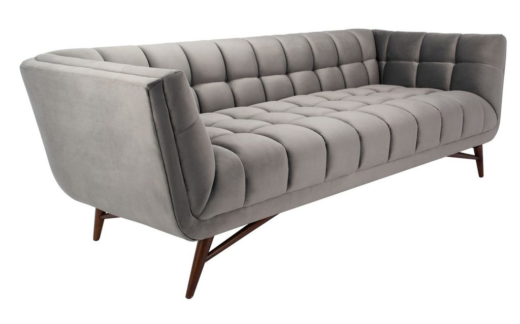 Onyx Mid-Century Tufted Sofa, 90.2" X 28.7"