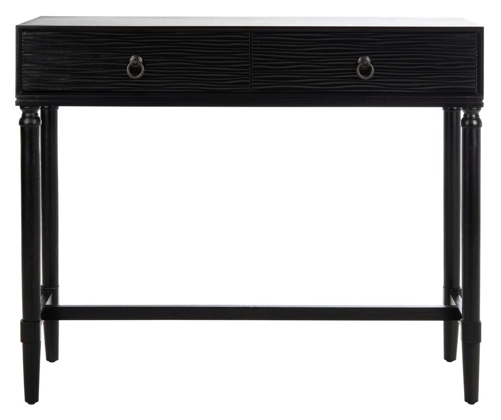 2-Drawer Console Table, Black