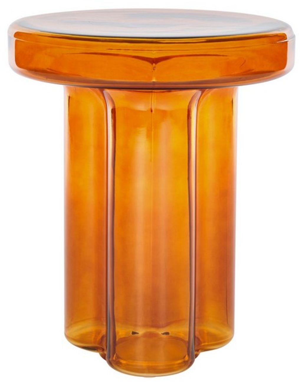 Patterson Glass Accent Table, Orange