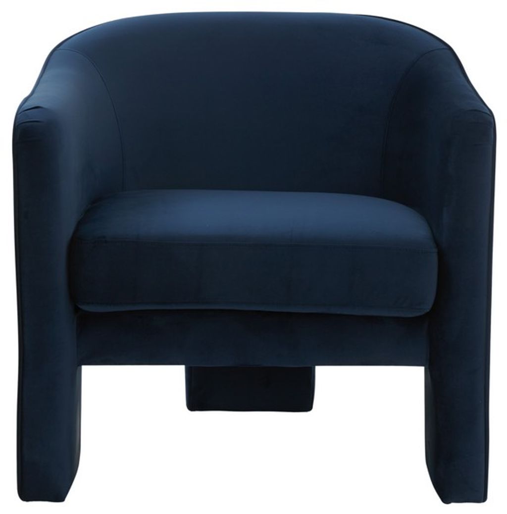 Londyn Velvet Accent Chair, Navy