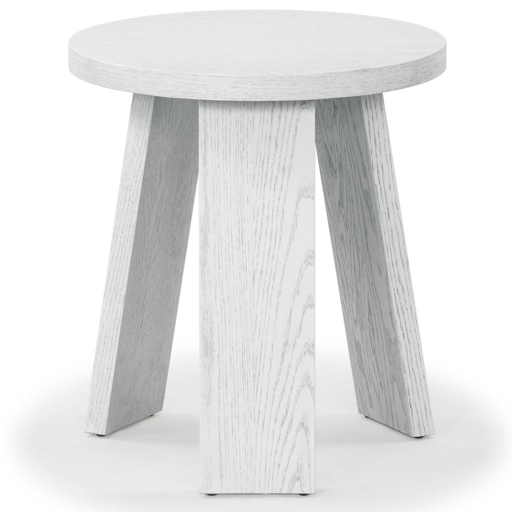 White Wood Accent Table