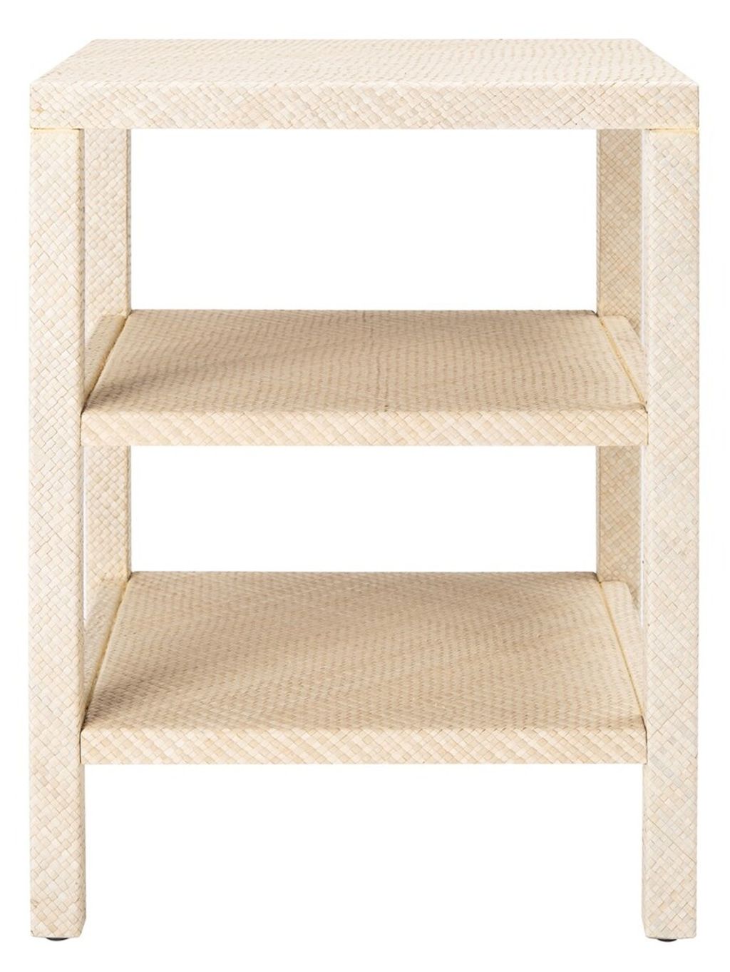 Apis Raffia 2 Shelf Accent Table, Light Natural