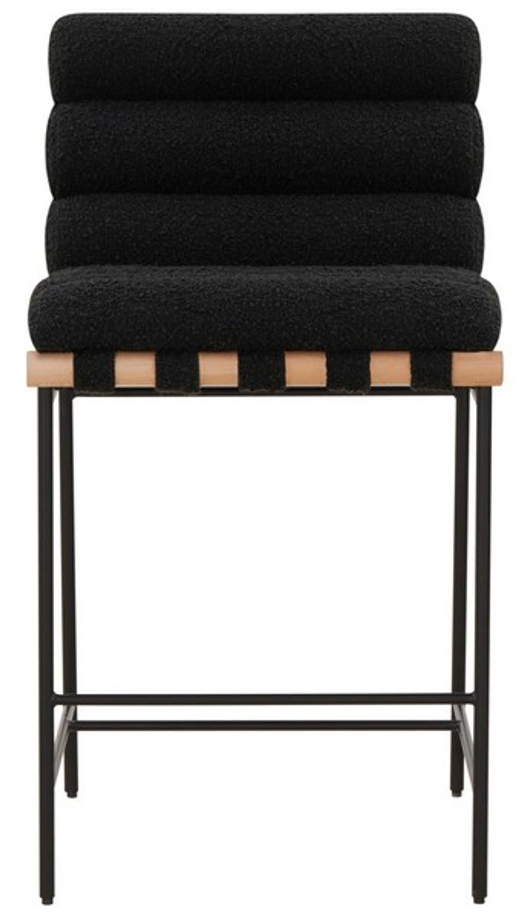 Preview image for Tufted Counter Stool, Black