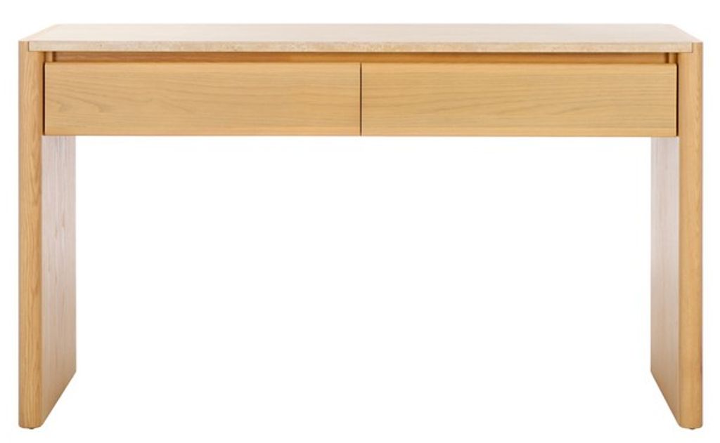 Travertine Console Table