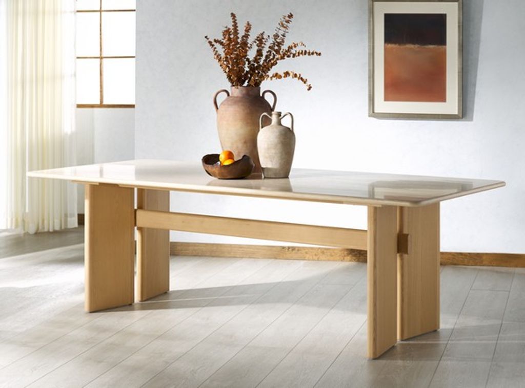 Rectangular Travertine Dining Table
