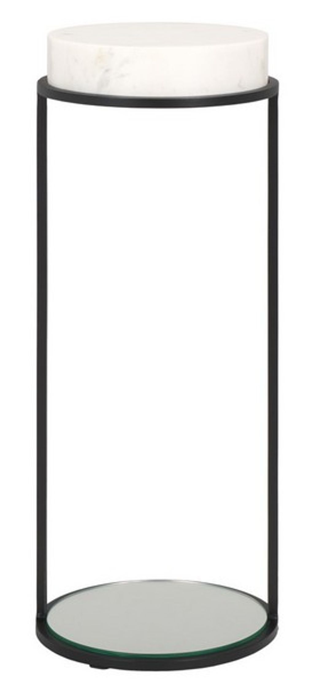 Preview image for Jennibelle Marble And Mirror Drink Table, Black, White