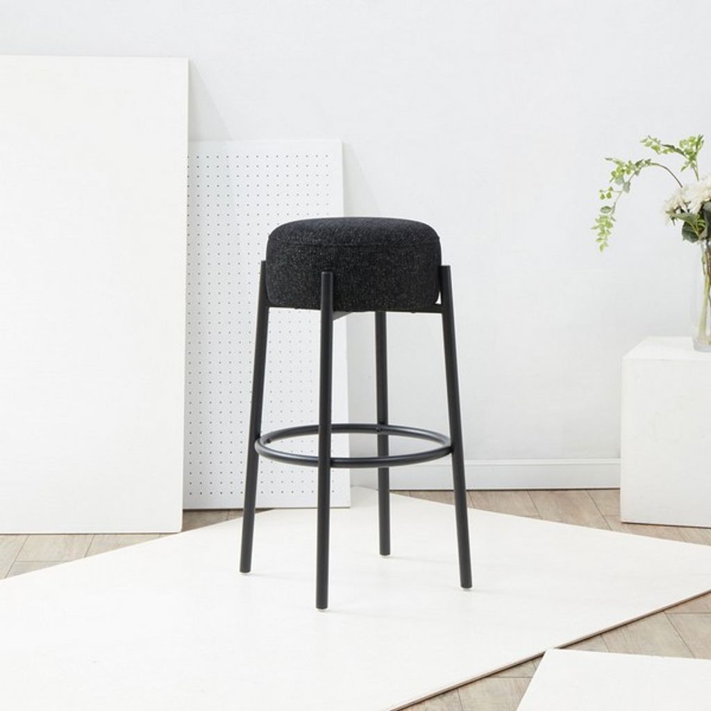 Black Boucle BAR Stool