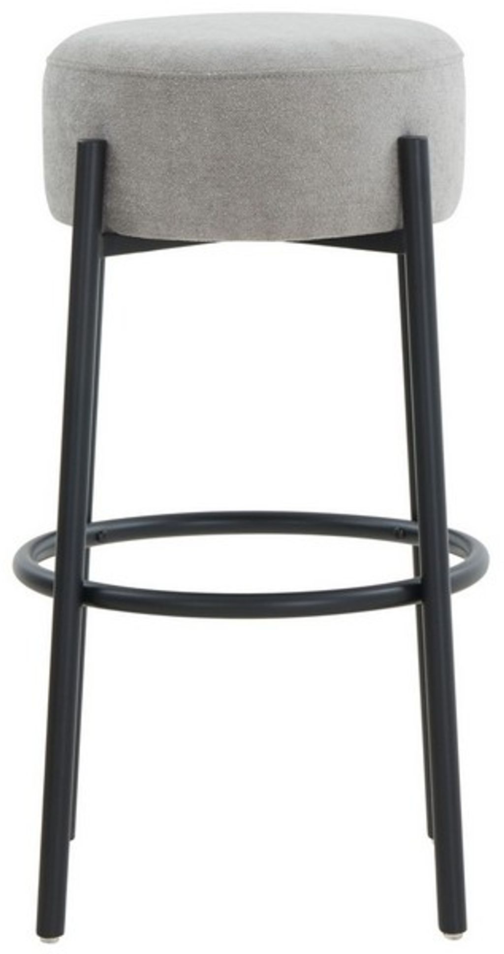 Preview image for Paisleigh Boucle And Metal Leg Barstool, Grey, Black