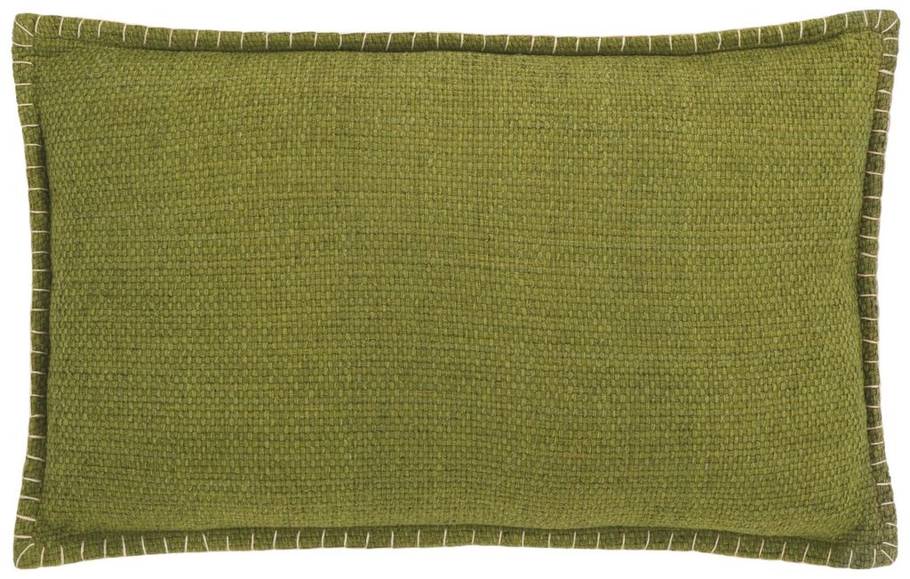 Rhea, 12 X 20, Olive / Natural, Cotton Lumbar Pillow