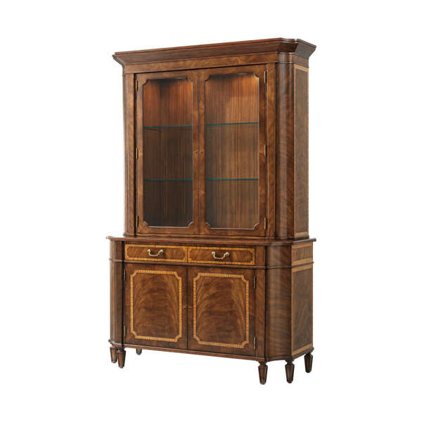 Sloane Display Cabinet, Edwardian Brown