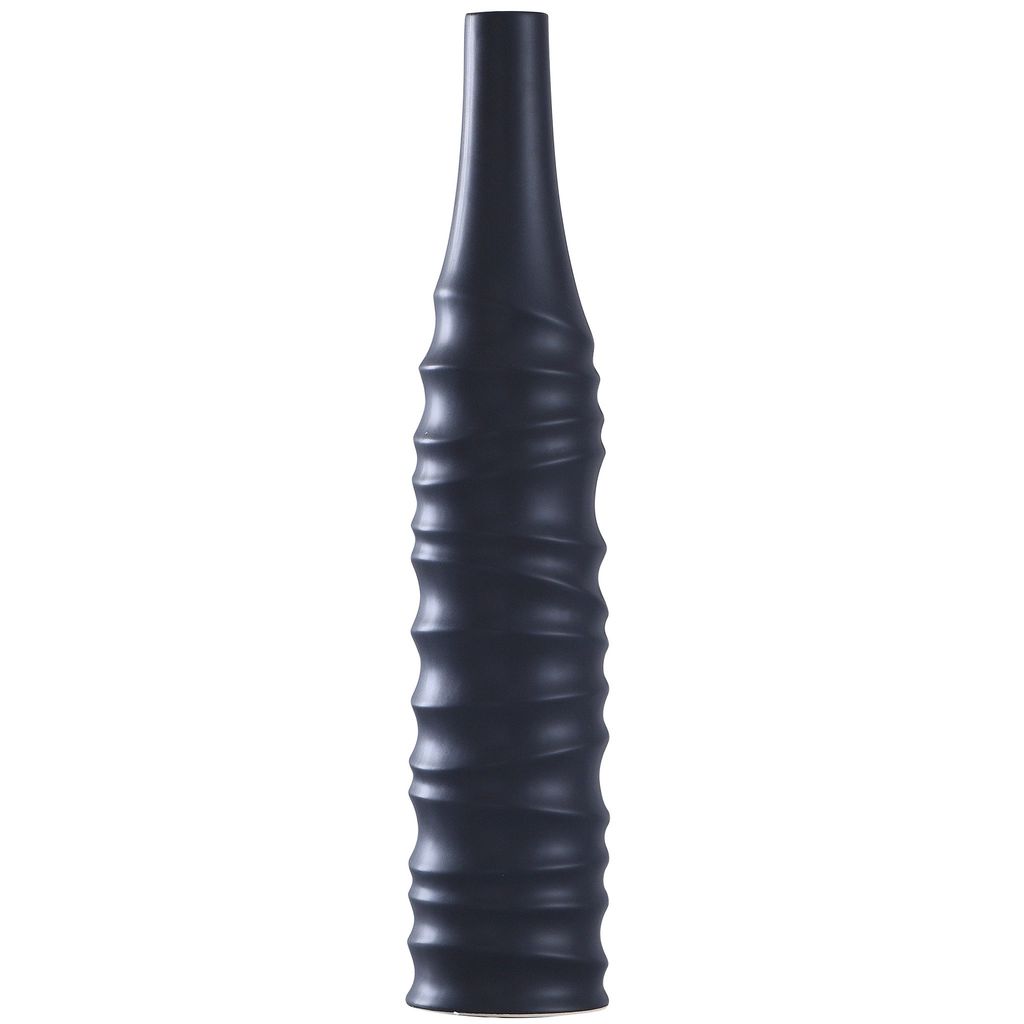 Preview image for Selena Vase- Large | Matte Black Finish On Ceramic