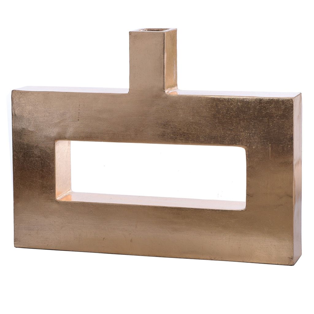 Preview image for Pont Vase- Short | Gold Leaf Finish On Resin