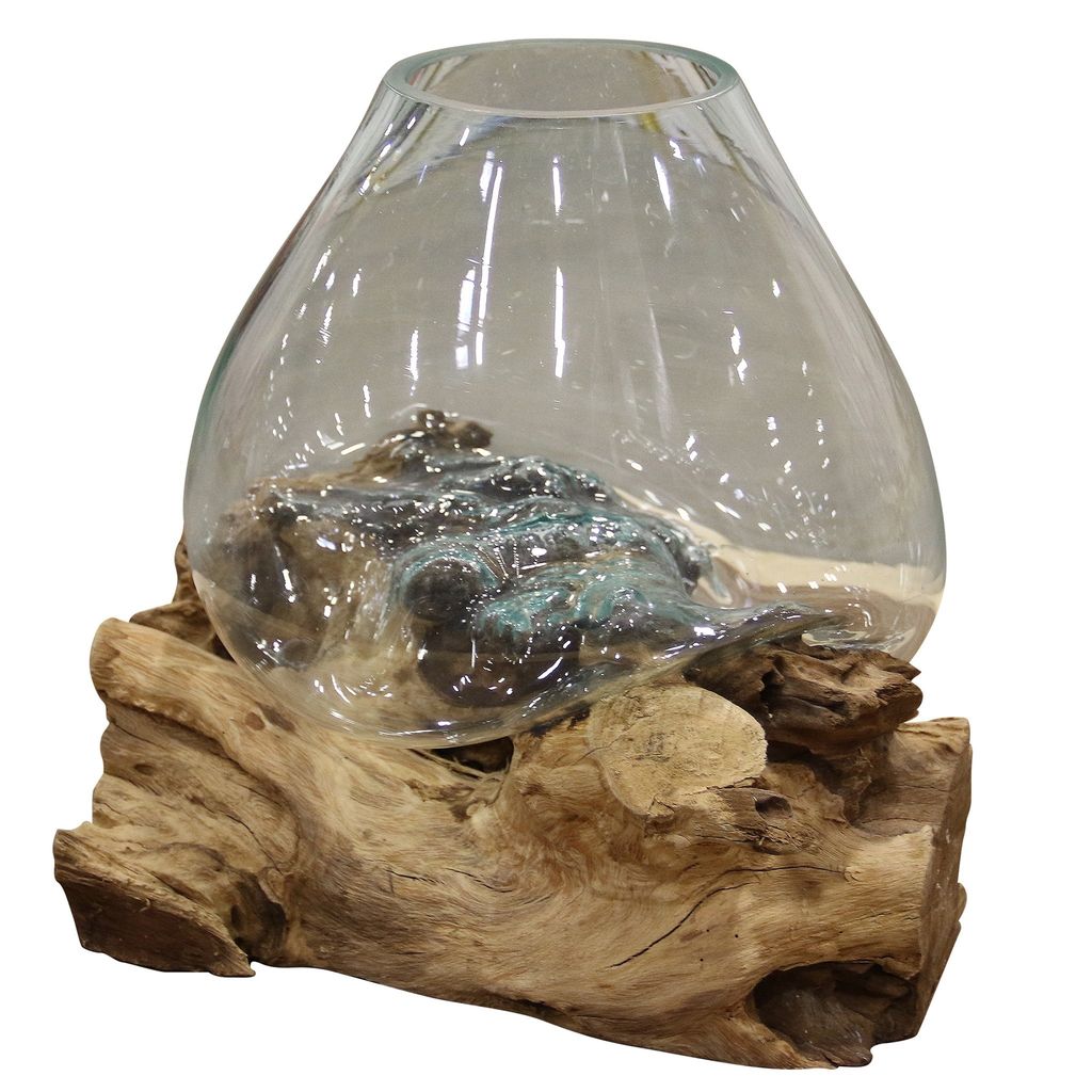 Preview image for Bali Natural Glass Bowl | Glass On Natural Root