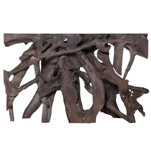 Jakarta Small Console Table- Gray | Gray Finish On Teak Wood