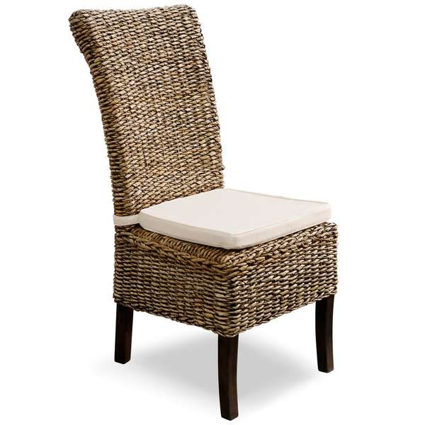 Harp & Finial Reagan Dining Chair Natural Finish Woven Banana Leaf