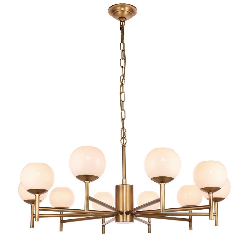 Milk Glass Globes Chandelier