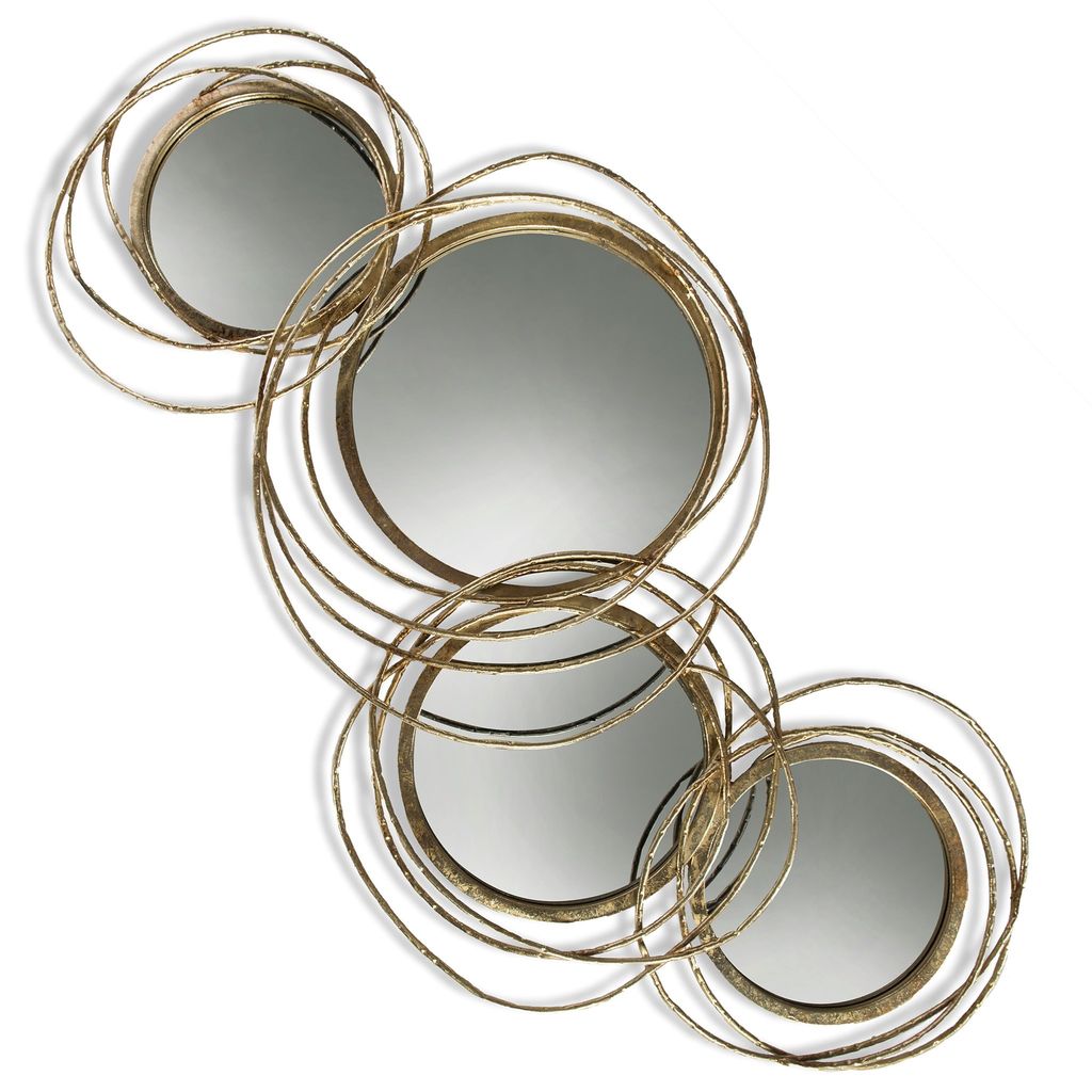 Preview image for Conway Mirror | Gold Finish On Metal Frame | Plain Glass Beveled Mirror